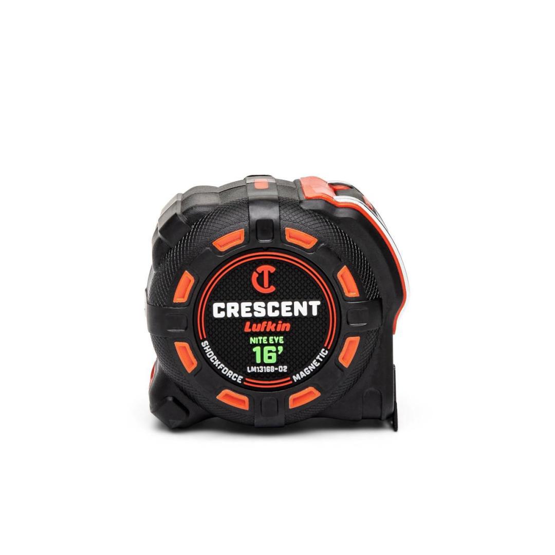 Crescent 1-1/4" x 16' SHOCKFORCE NITE EYE™ Magnetic Tape Measure LM1316B-02