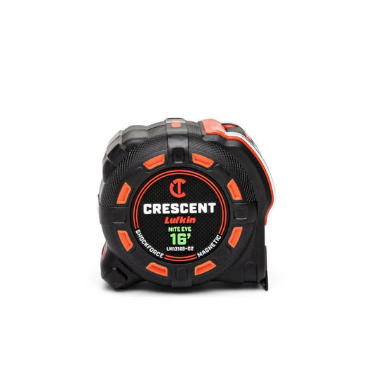 Crescent 1-1/4" x 16' SHOCKFORCE NITE EYE™ Magnetic Tape Measure LM1316B-02