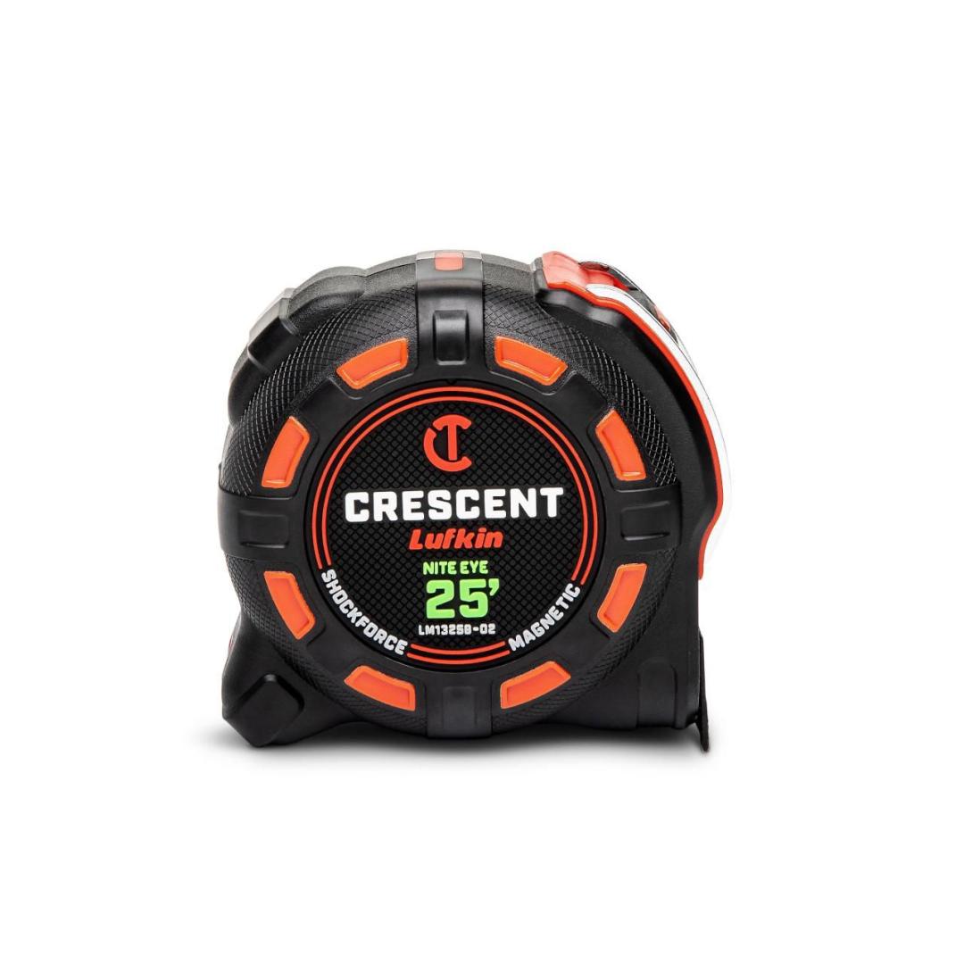 Crescent 1-1/4" x 25' SHOCKFORCE NITE EYE™ Magnetic Tape Measure LM1325B-02