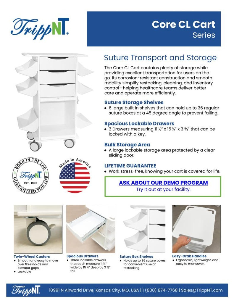 TrippNT 53491 Core CL Suture Cart Almond Beige Lifestyle Environment
