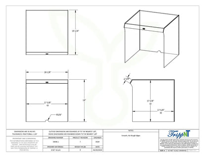TrippNT 50046 Large Draft Shield - Engineering Drawing Rev 7 with Full Dimensions