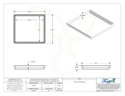 TrippNT 50064 Large Single Compartment Drawer Organizer Engineering Drawing