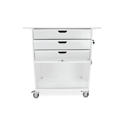 TrippNT 51801 Extra Wide Core Cart Angle View Drawers Bulk Storage Sliding Door