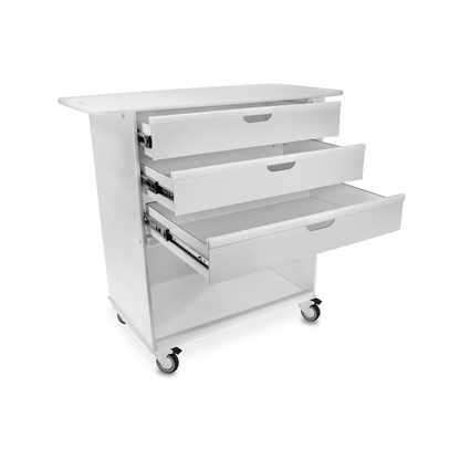 TrippNT 51801 Extra Wide Core Cart PETG Sliding Bulk Door Open Interior View