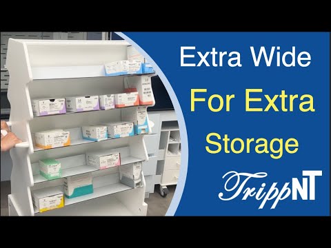 TrippNT 54058 — OR department overview showing multiple Extra Wide carts serving high-volume multi-room surgical suite