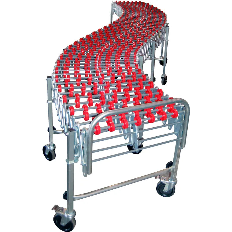 NestaFlex 22624008N Flexible Conveyor, 24" Wide, 2'4" to 8'11", 226 lb/ft Poly Skate Wheels Nylon Bushings
