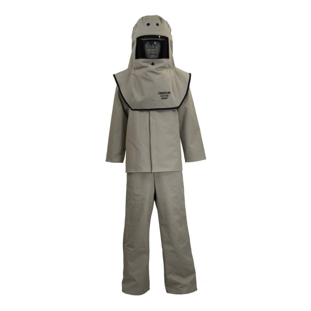 Oberon CAT 40 Cal Arc Flash Hood, Coat, and Bib Suit Set