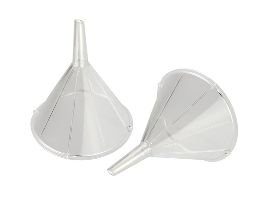 Caplugs Evergreen 208-5122-010 60 mm Ribbed Funnel, PS Natural, 100/Bag, MADE IN USA