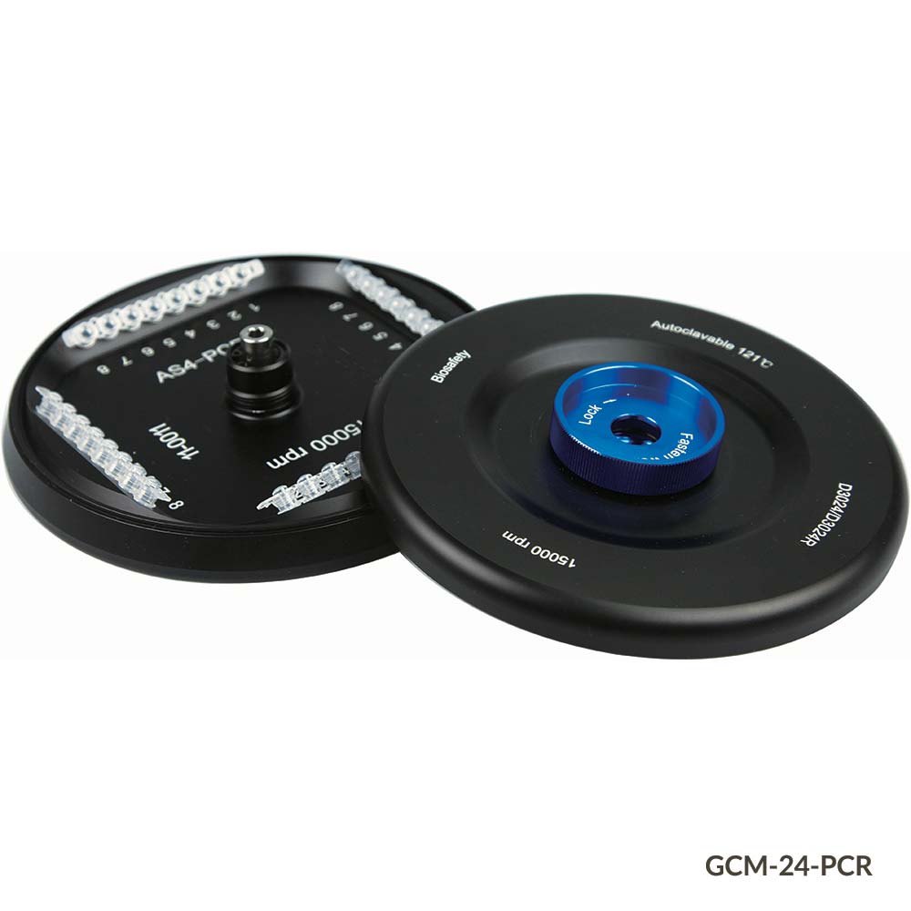Micro Centrifuge Rotors with Lid, Aluminum Alloy, 15,000 rpm — 0.2/0.5/1.5 mL for GCM-24 Series, Each | Globe Scientific
