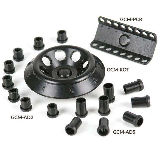 Mini Centrifuge Rotors, 7000 rpm, for 1.5/2.0 mL Tubes & 0.2 mL PCR Strips — 2 Formats, Each | Globe Scientific