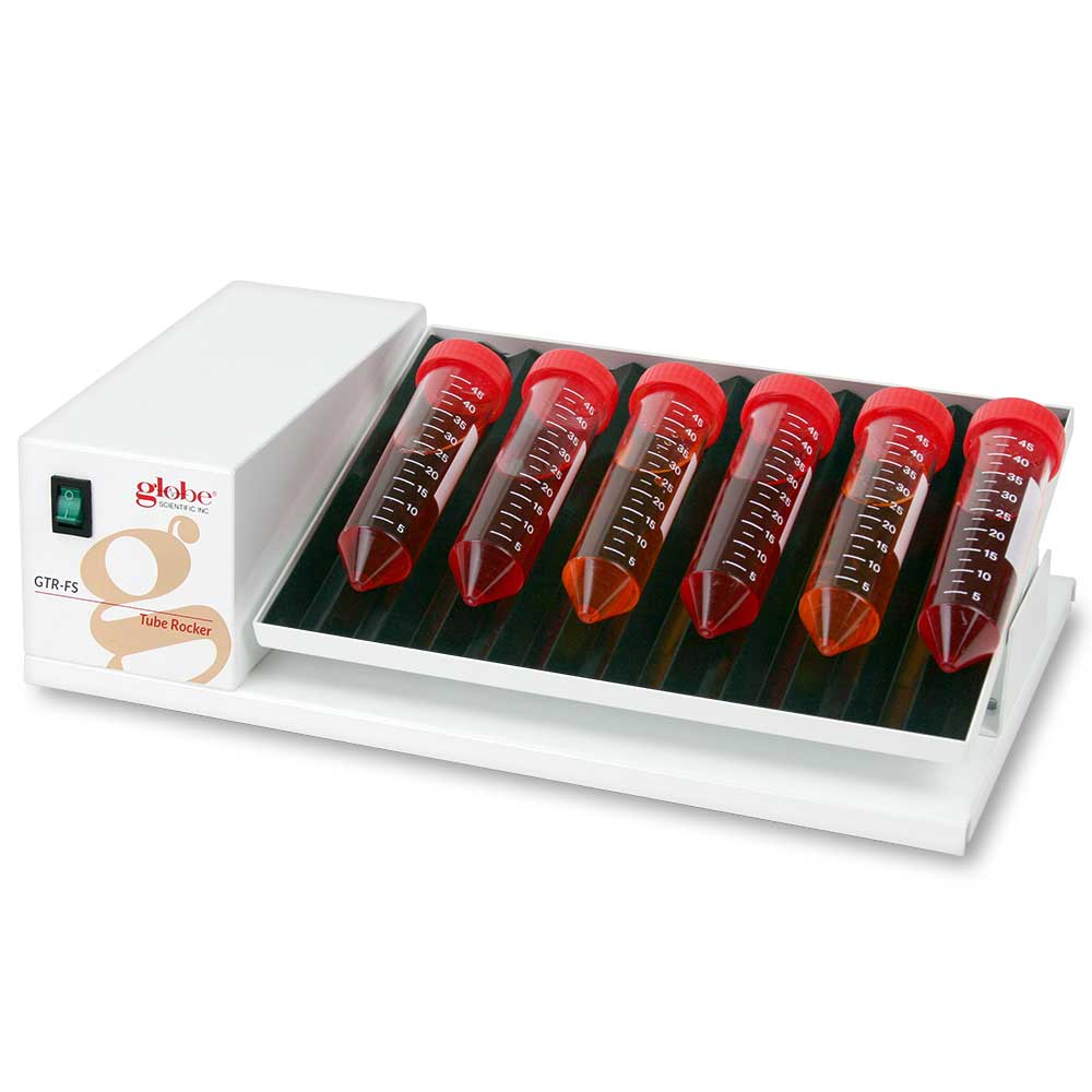Tube Rocker, Single Tier, 9.9" x 6.7" Platform — 120V & 240V Models, 1/Each | Globe Scientific