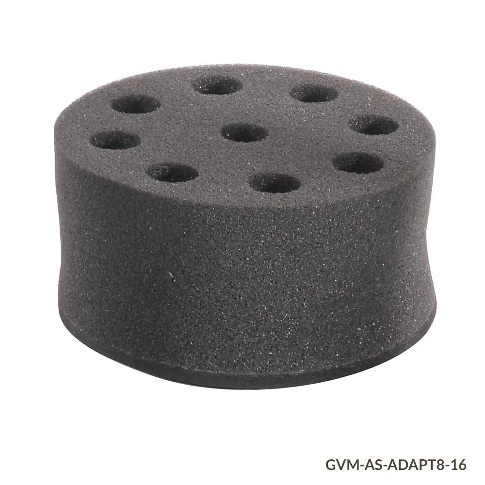 Vortex Mixer Tube Holders, Foam Inserts for GVM Series — 10 Configurations, 1/Each | Globe Scientific