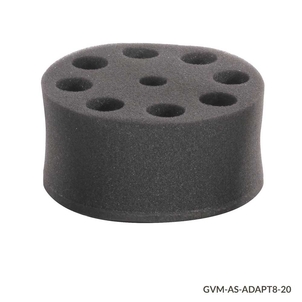 Vortex Mixer Tube Holders, Foam Inserts for GVM Series — 10 Configurations, 1/Each | Globe Scientific