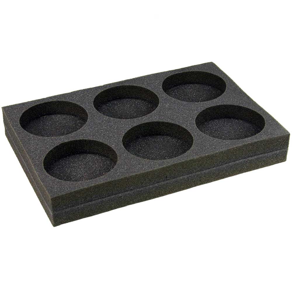 Flask holder, foam, 6 x 250ml flasks, for GVM-MULTI