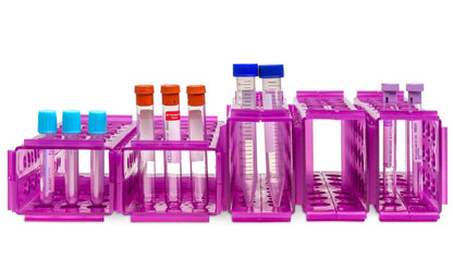 Heathrow Scientific 4-Way Clinical Tube Racks | Interlocking Polypropylene — view 3
