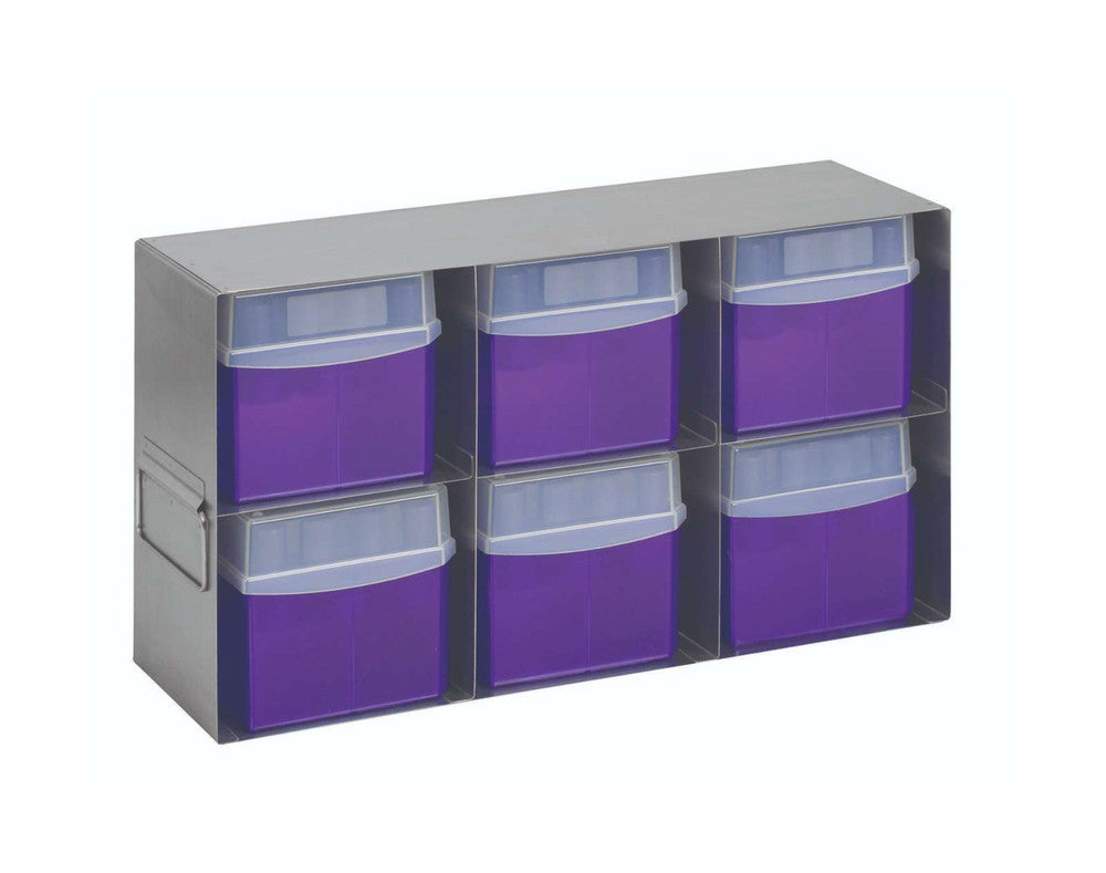 Heathrow Scientific 2×3 Upright Freezer Rack 5" (130mm) - HS28622 | Stainless Steel, 6-Place — view 4