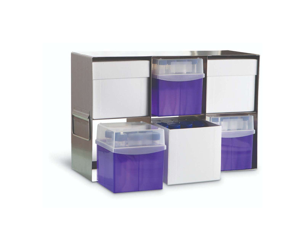 Heathrow Scientific 2×3 Upright Freezer Rack 5" (130mm) - HS28622 | Stainless Steel, 6-Place — view 5
