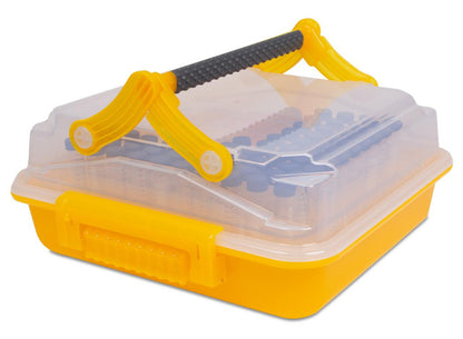 Heathrow Scientific DuraPorter® XL High-Capacity Sample Transport Tote - 120926 | Transparent Lid, Articulated — view 3