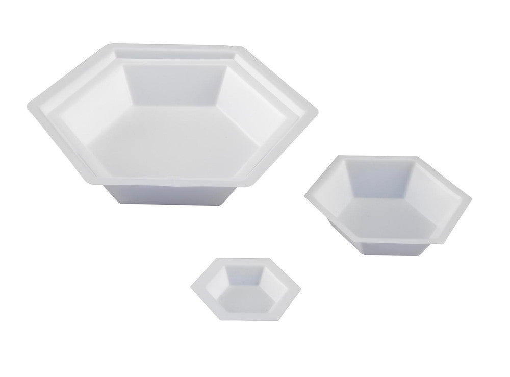 Heathrow Scientific Hexagonal Antistatic Weigh Boats, 4 Sizes, 500/pk — view 2