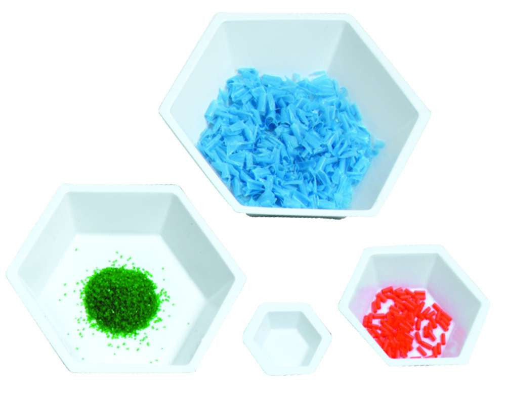 Heathrow Scientific Hexagonal Antistatic Weigh Boats, 4 Sizes, 500/pk — view 3