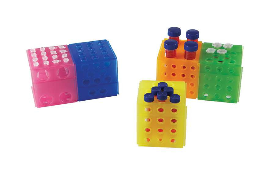 Heathrow Scientific Cube Tube Rack Multi-Size Interlocking - Autoclavable - Pack of 5 (HS29050A) — view 2