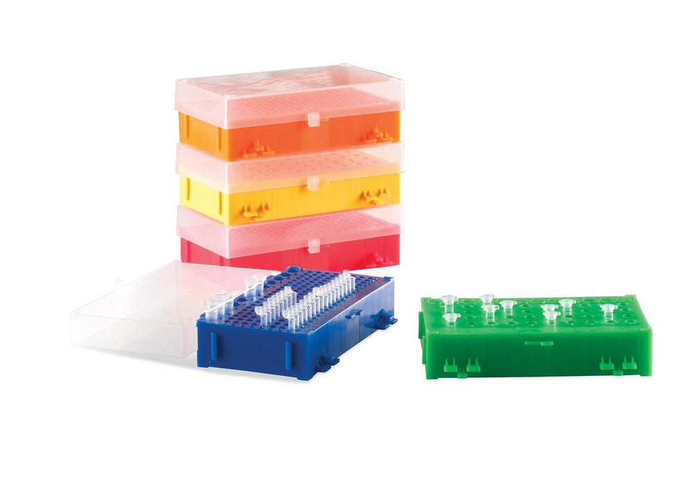 Heathrow Scientific Reversible PCR Tube Rack 0.2-2.0mL - Hinged Lid - Pack of 5 (HS2344A) — view 2