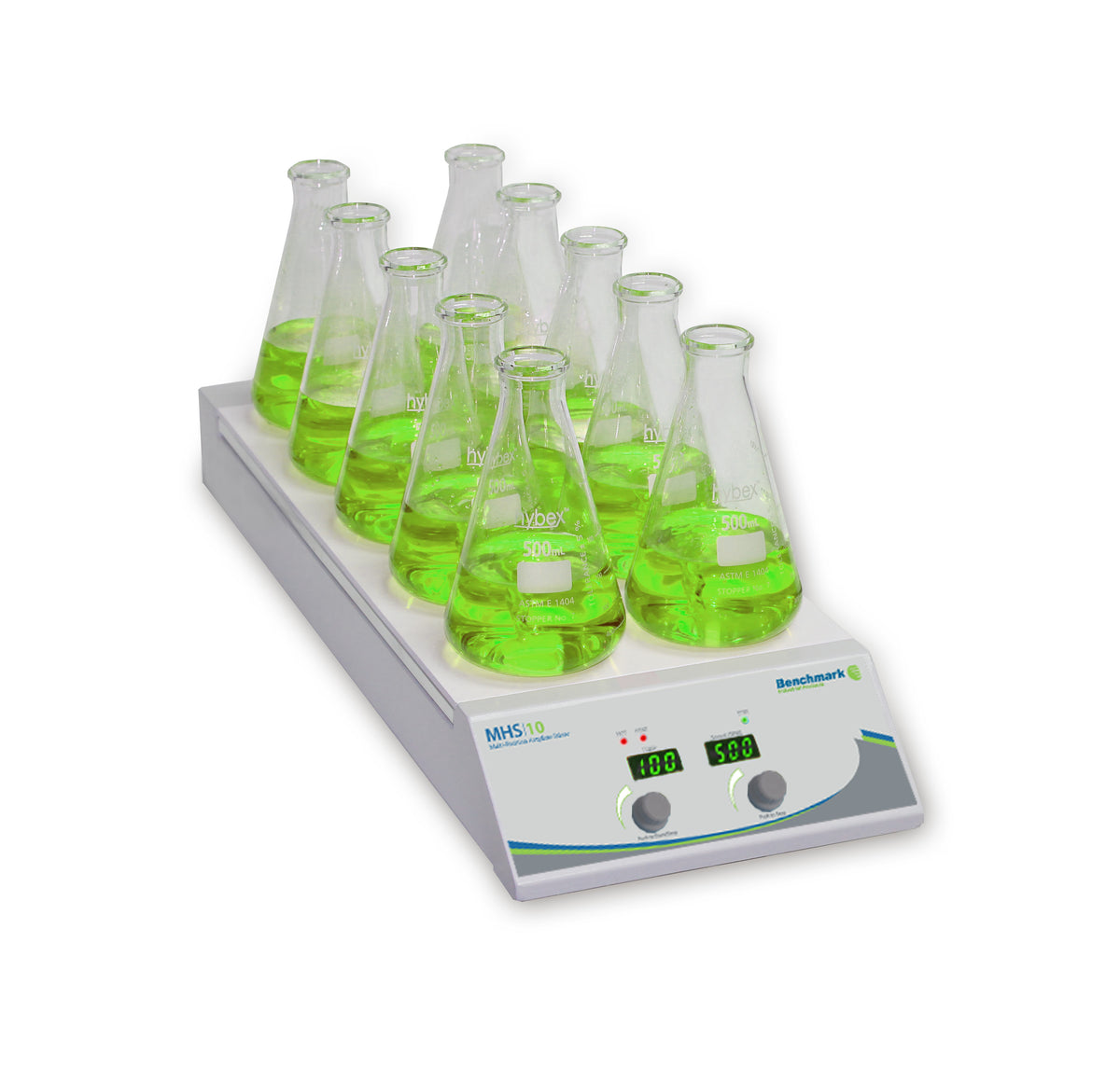 Benchmark Scientific MHS-10 10-Position Hotplate Stirrer IPS7000-10