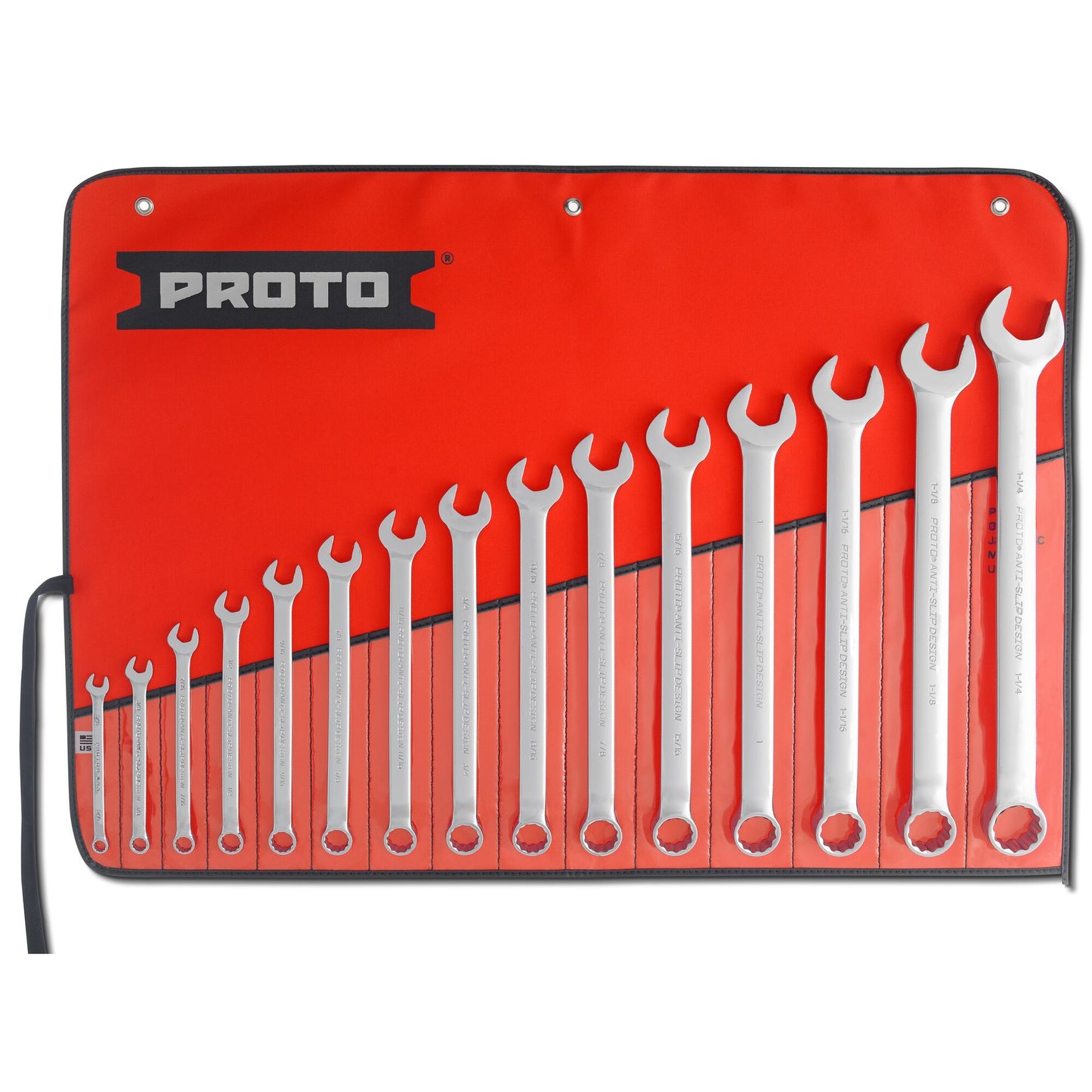 Proto J1200F-T500 — 12-Point Full Polish Combination Wrench Set (15 pc.) J1200F-T500