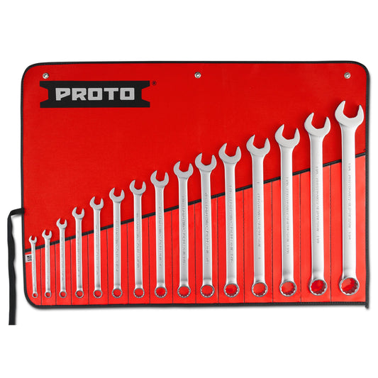 Proto J1200FASD — 12-Point Satin Combination Wrench Set (15 pc.) J1200FASD