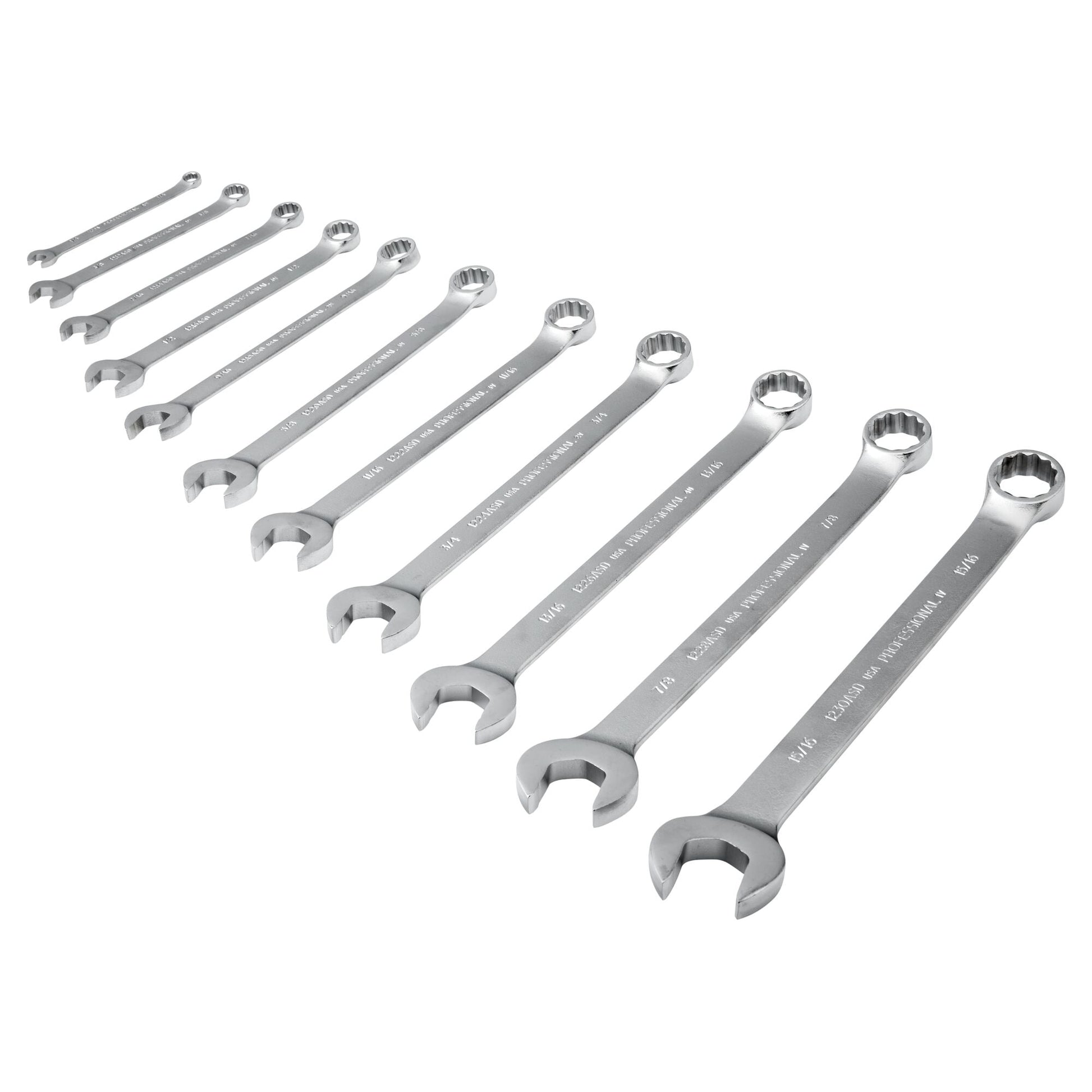Proto J1200GASD11 — Satin 12-Point Combination ASD Wrench Set (11 pc.) J1200GASD11