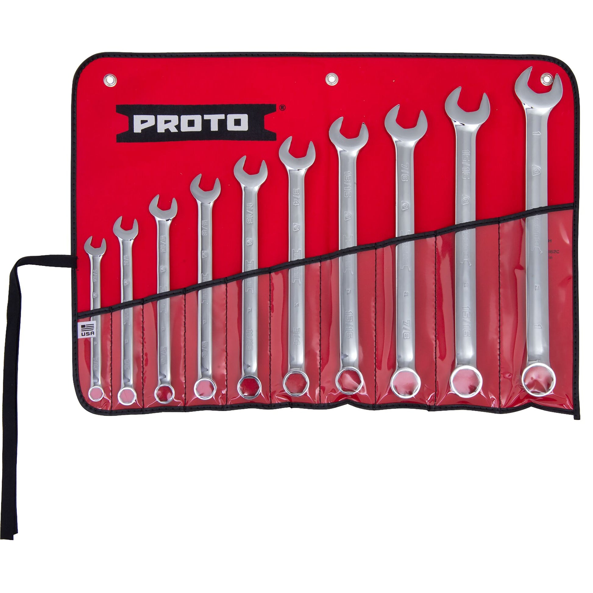 Proto J1200GHASDT500 — 6-Point Full Polish Combination ASD Wrench Set (10 pc.) J1200GHASDT500