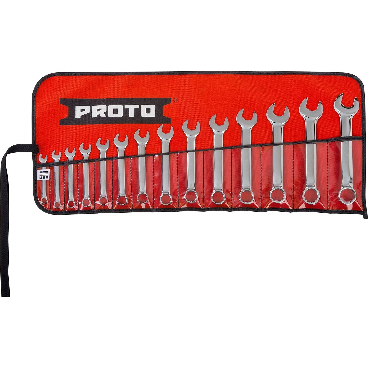 Proto J1200MES-14 — 12-Point Full Polish Metric Short Combination Wrench Set (14 pc.) J1200MES-14
