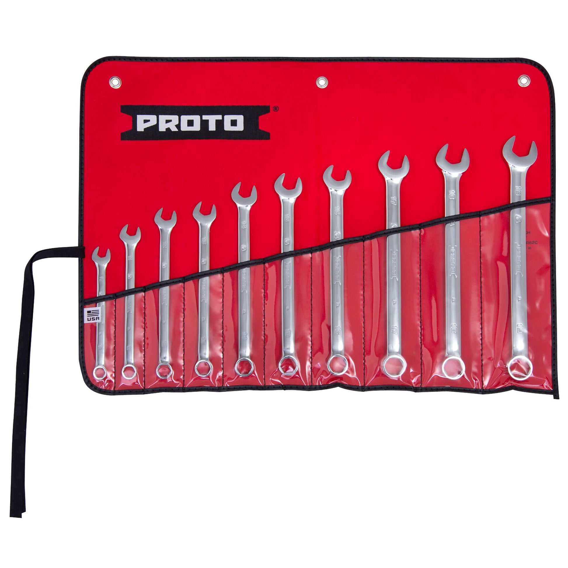 Proto J1200MHASDT500 — 6-Point Full Polish Metric Combination ASD Wrench Set (10 pc.) J1200MHASDT500