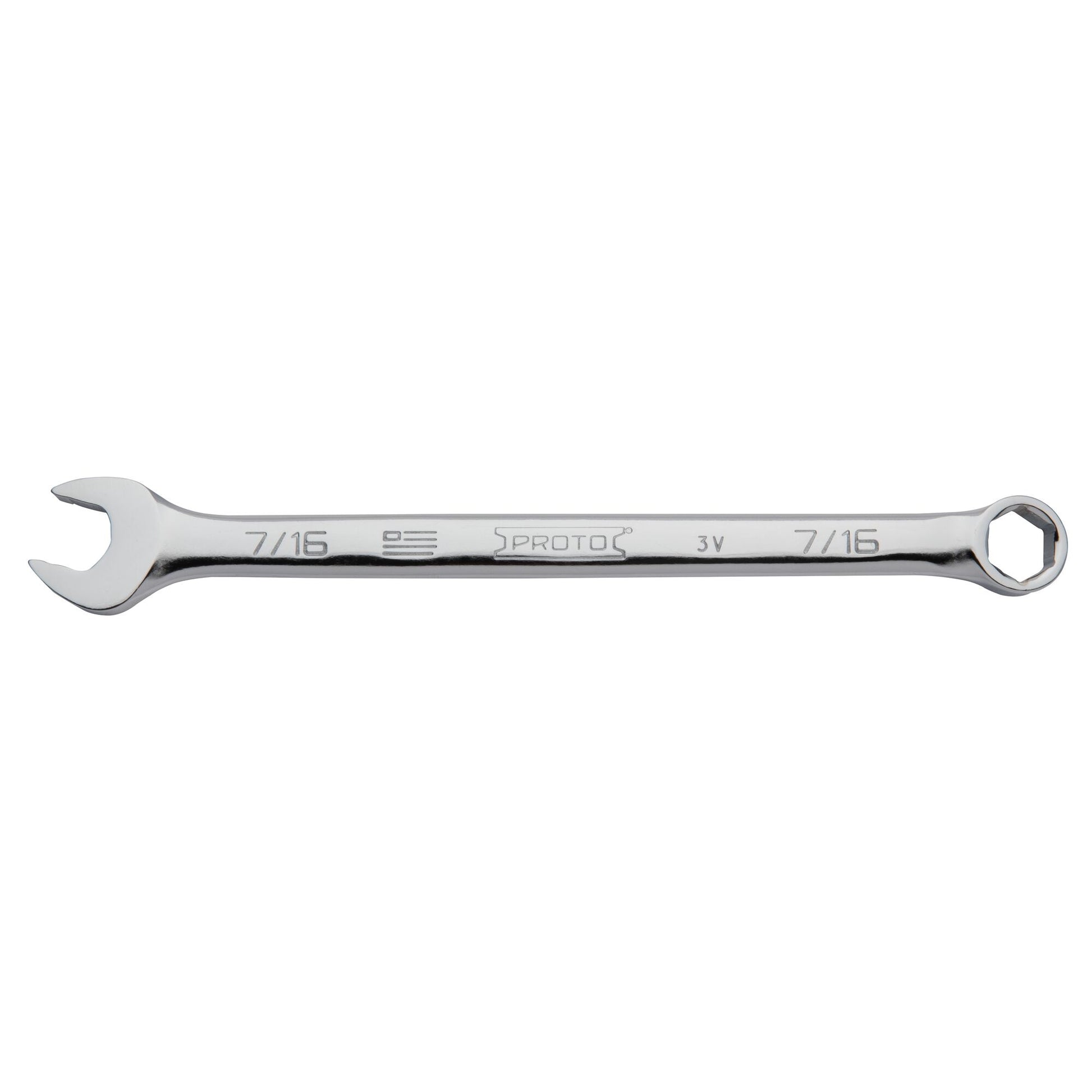 Proto 7/16In 6-Point Full Polish Combination Wrench J1214H-T500