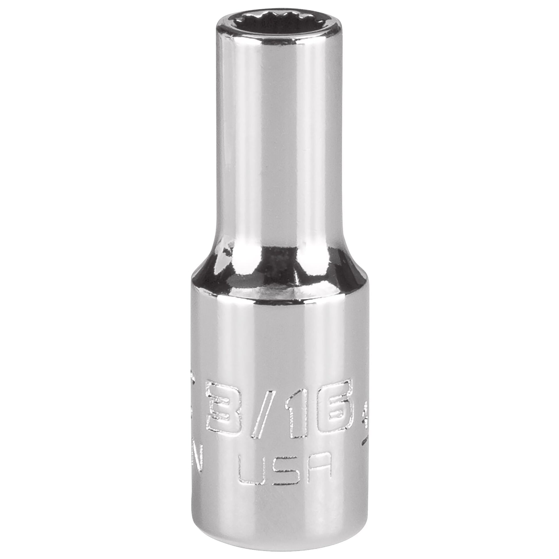 Proto J4706N — 1/4 in. Drive 12-Point 3/16 in. Full Polish Intermediate Socket J4706N
