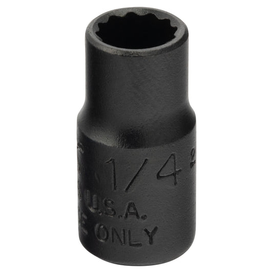 Proto J4708TB — 1/4 in. Drive 12-Point 1/4 in. Black Oxide Socket J4708TB