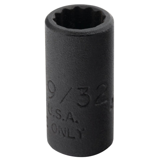 Proto Socket 1/4 Drive 9/32 12Pt Black J4709TB