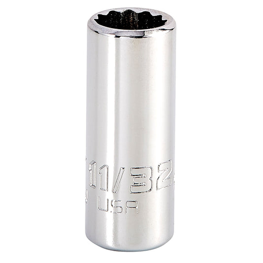 Proto Socket 1/4 Drive 11/32 12-Point Intm J4711N