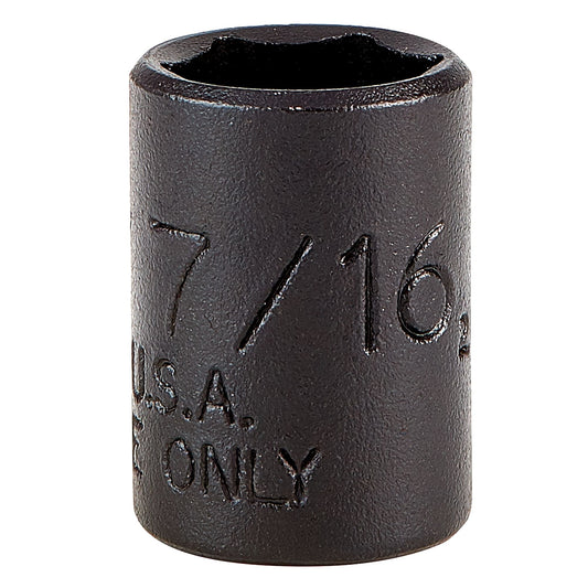 Proto Socket 1/4 Drive 7/16 6Pt Black J4714B