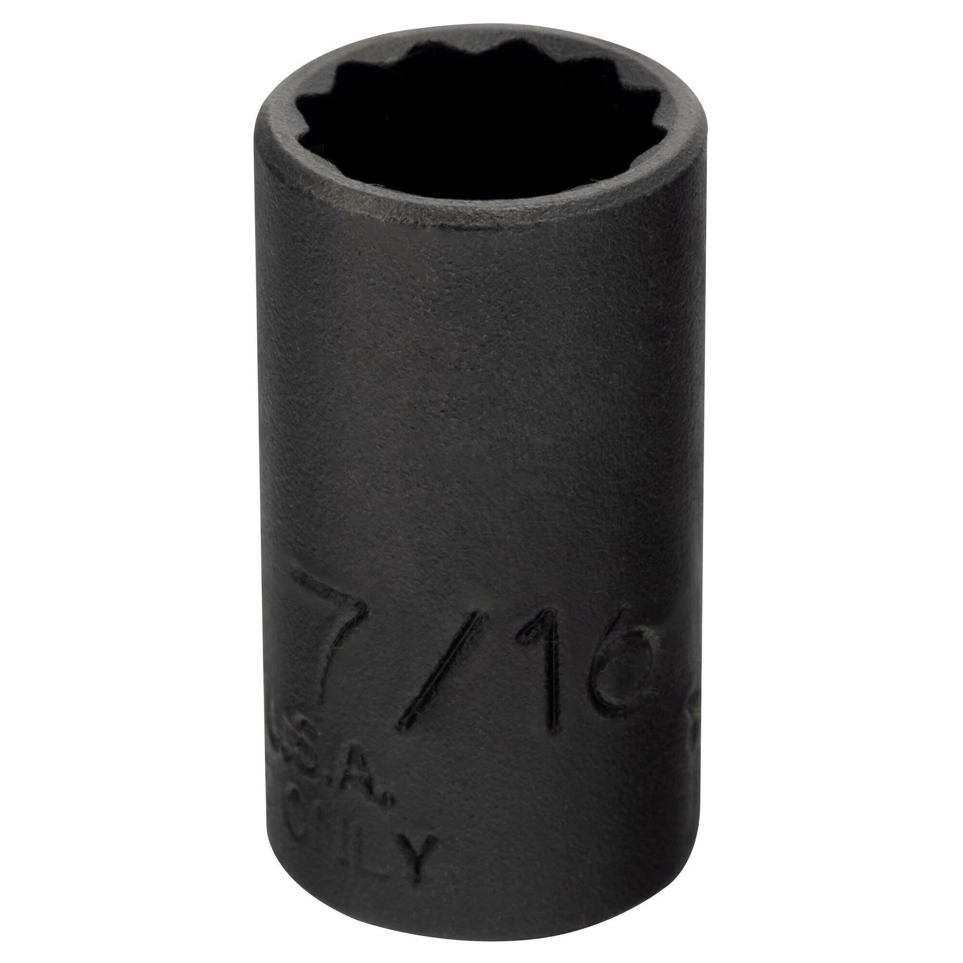 Proto Socket 1/4 Drive 7/16 12Pt Black J4714TB