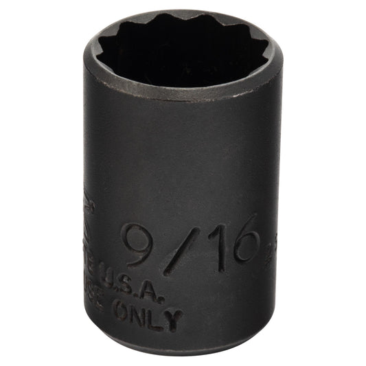 Proto Socket 1/4 Drive 9/16 12Pt Black J4718TB