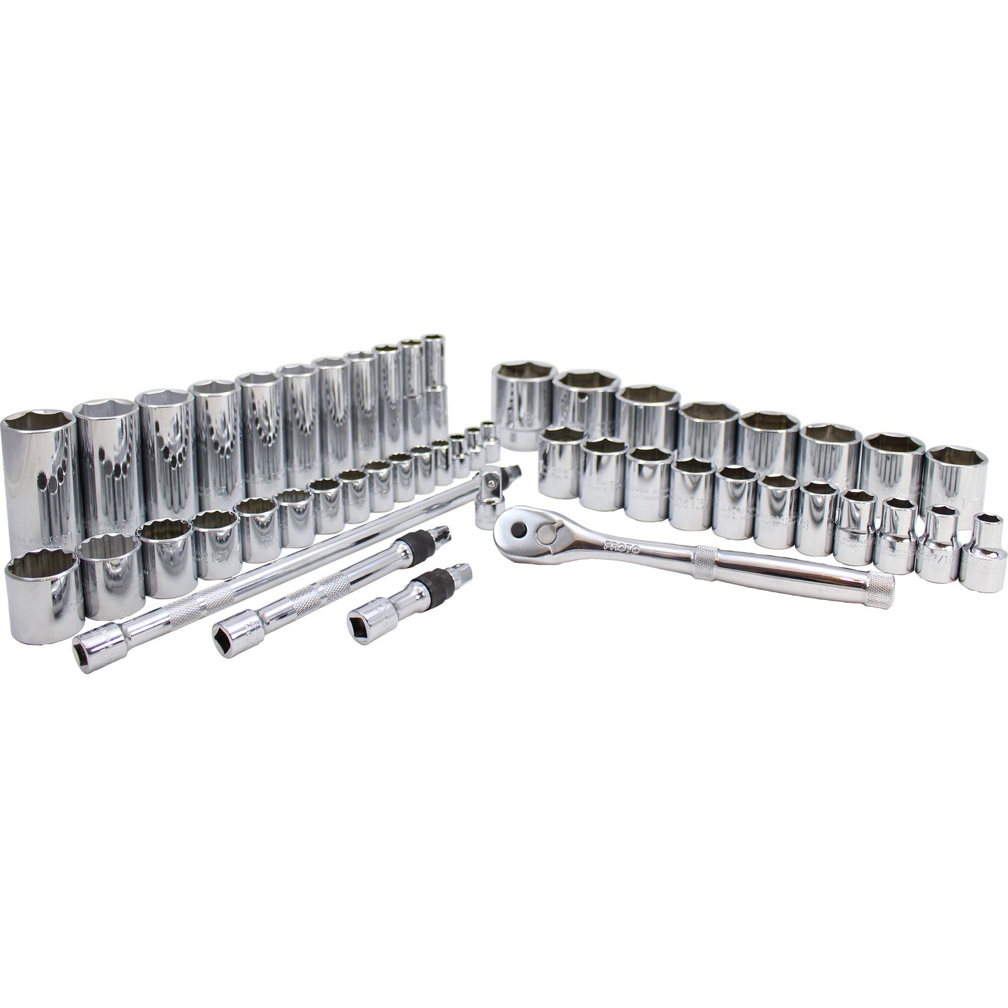 Proto J47219 — 3/8 in. & 1/2 in. Drive 6-12-Point Combination Socket Set (50 pc.) J47219