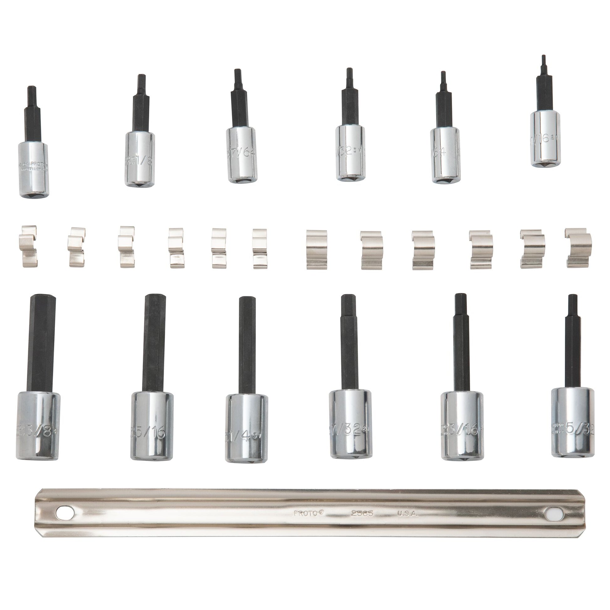 Proto J4770-12 — 1/4 in. & 3/8 in. Drive Hex Bit Set (12 pc.) J4770-12