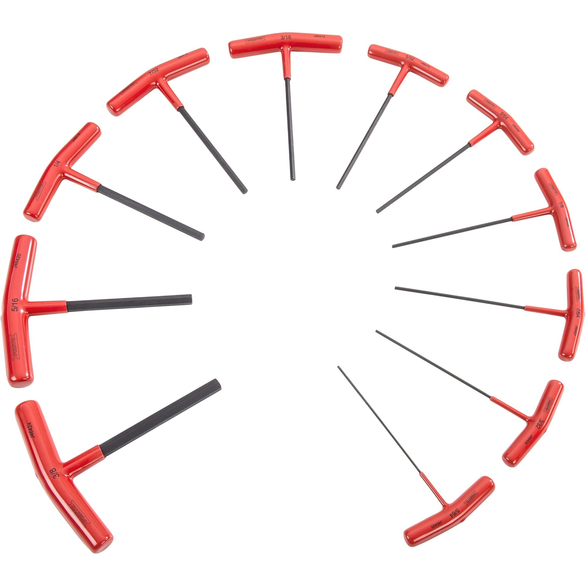 Proto J4968 — T-Handle Hex Key Set (11 pc.) J4968