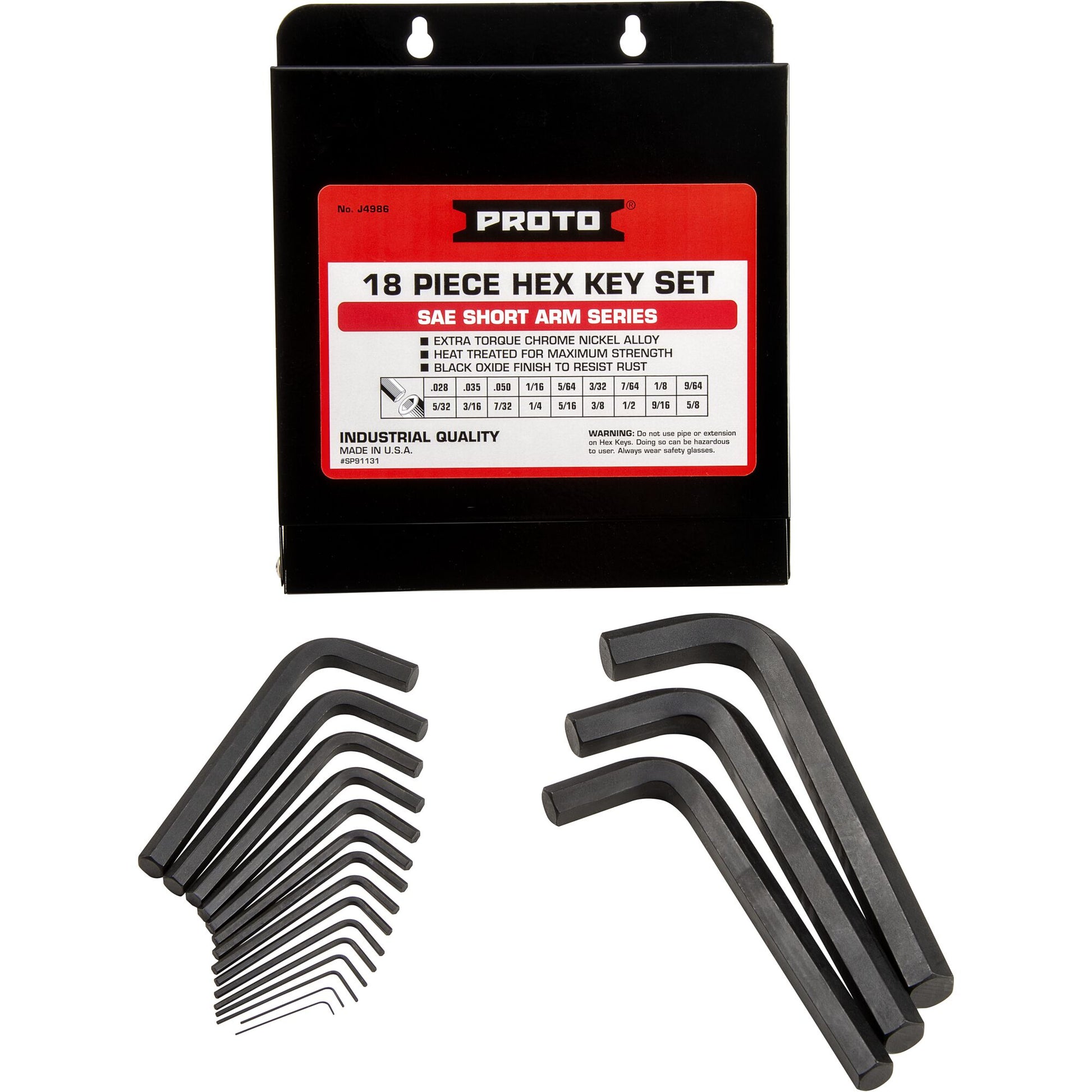 Proto J4986 — Hex Key Set (18 pc.) J4986
