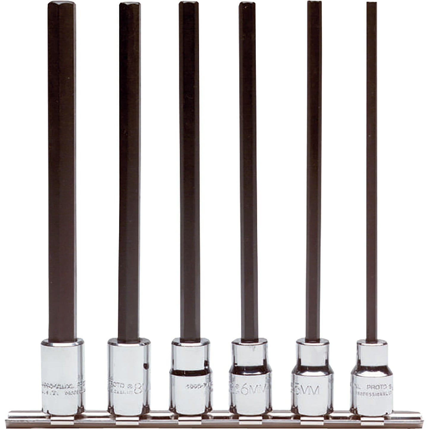 Proto J4990-SMXL — 3/8 in. Drive Metric Extra Long Hex Bit Set (6 pc.) J4990-SMXL