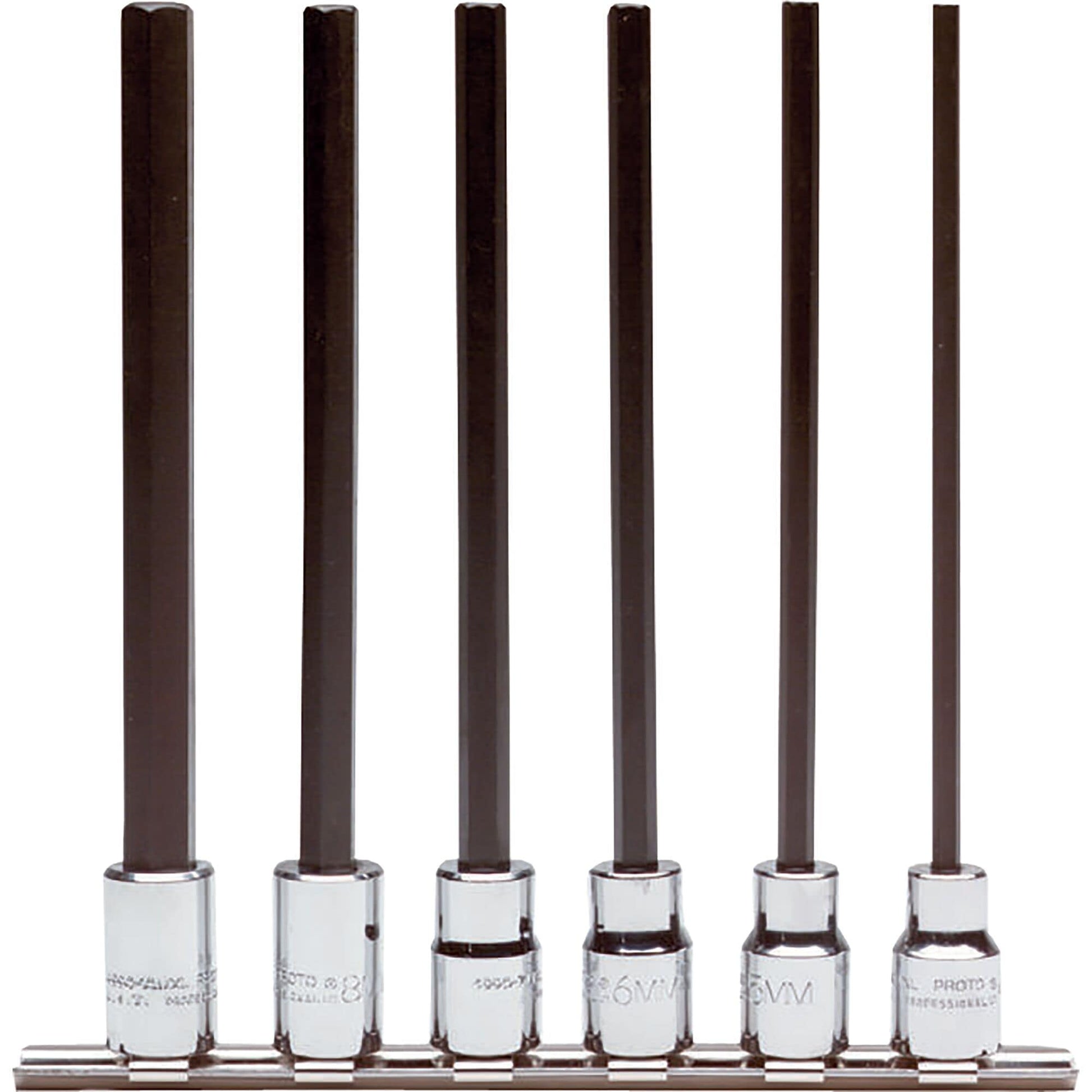 Proto J4990-SMXL — 3/8 in. Drive Metric Extra Long Hex Bit Set (6 pc.) J4990-SMXL