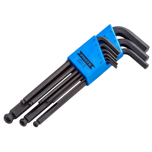 Proto J4996 — Metric Round Head Hex Key Set (9 pc.) J4996
