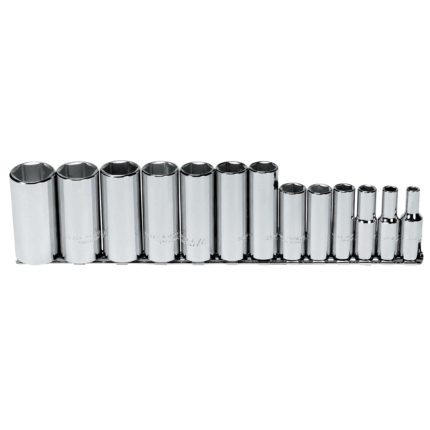 Proto J52114 — 3/8 in. Drive 6-Point Deep Socket Set (13 pc.) J52114