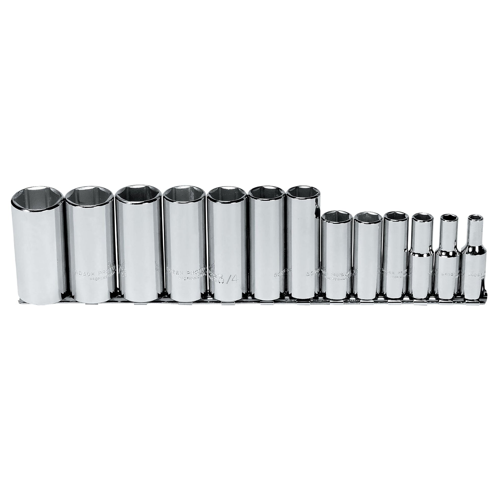 Proto J52114 — 3/8 in. Drive 6-Point Deep Socket Set (13 pc.) J52114